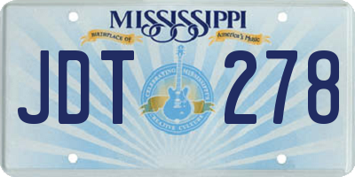 MS license plate JDT278