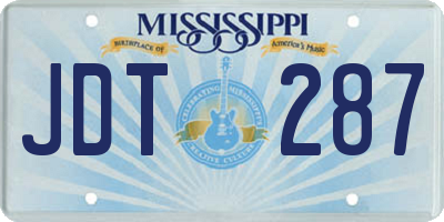 MS license plate JDT287