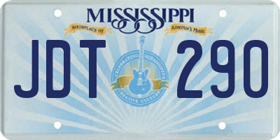 MS license plate JDT290