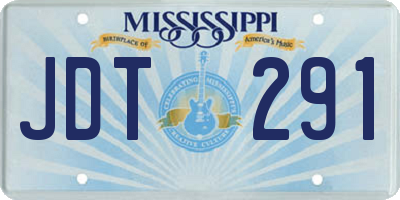 MS license plate JDT291