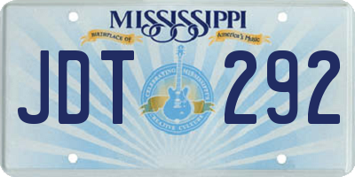 MS license plate JDT292