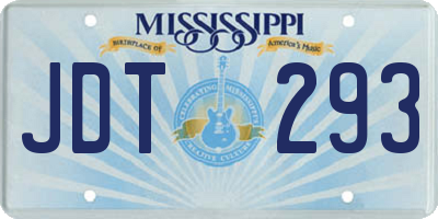 MS license plate JDT293