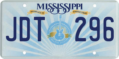 MS license plate JDT296