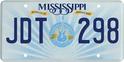 MS license plate JDT298