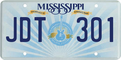 MS license plate JDT301