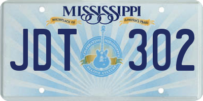 MS license plate JDT302