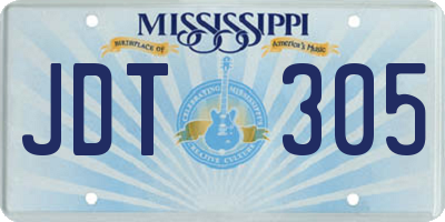 MS license plate JDT305