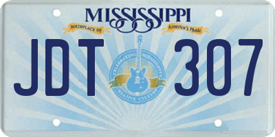 MS license plate JDT307