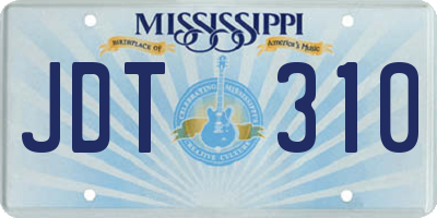 MS license plate JDT310