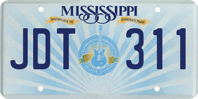 MS license plate JDT311