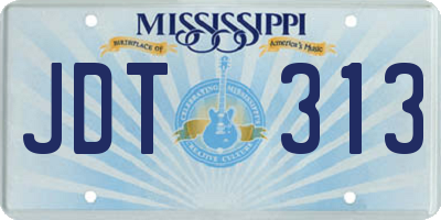 MS license plate JDT313