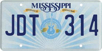 MS license plate JDT314