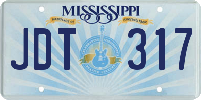 MS license plate JDT317