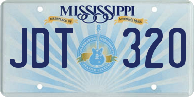 MS license plate JDT320