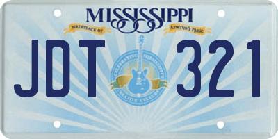 MS license plate JDT321