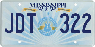 MS license plate JDT322