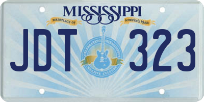 MS license plate JDT323