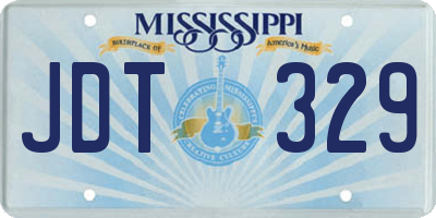 MS license plate JDT329