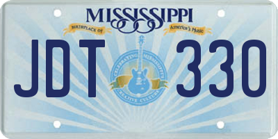 MS license plate JDT330