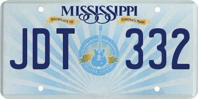 MS license plate JDT332
