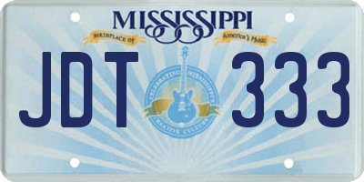MS license plate JDT333