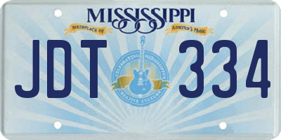 MS license plate JDT334