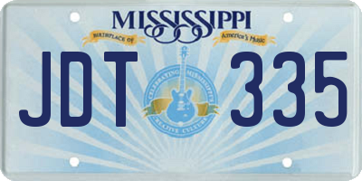 MS license plate JDT335