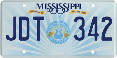 MS license plate JDT342