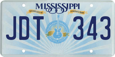 MS license plate JDT343