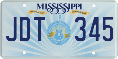 MS license plate JDT345