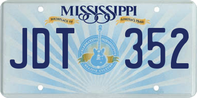 MS license plate JDT352