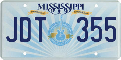 MS license plate JDT355
