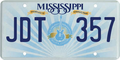 MS license plate JDT357