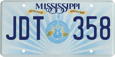 MS license plate JDT358
