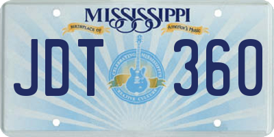 MS license plate JDT360