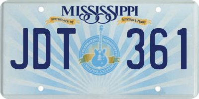 MS license plate JDT361