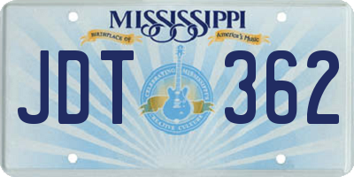 MS license plate JDT362