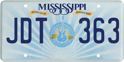 MS license plate JDT363