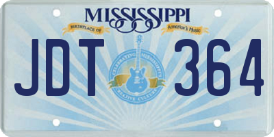 MS license plate JDT364