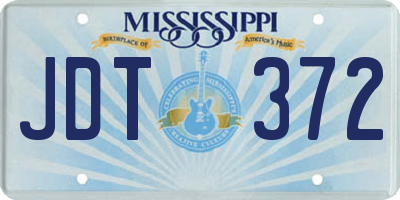 MS license plate JDT372