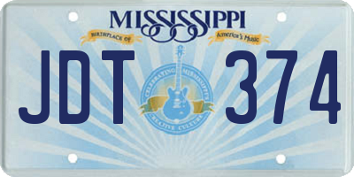 MS license plate JDT374