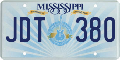 MS license plate JDT380