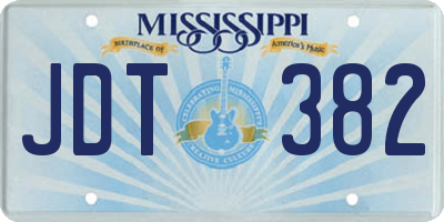 MS license plate JDT382