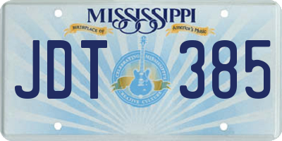 MS license plate JDT385