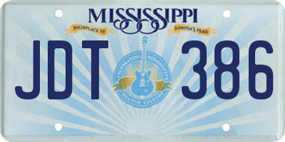 MS license plate JDT386