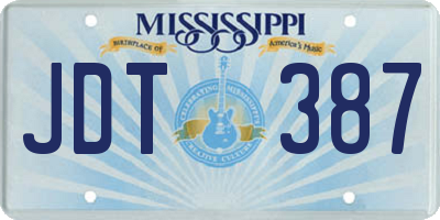 MS license plate JDT387