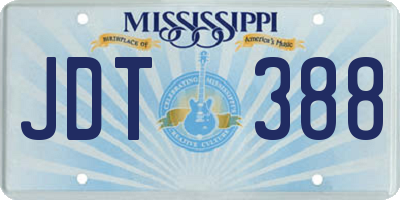 MS license plate JDT388