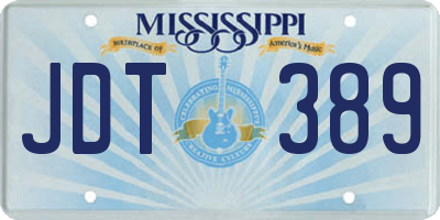 MS license plate JDT389