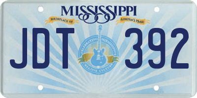 MS license plate JDT392