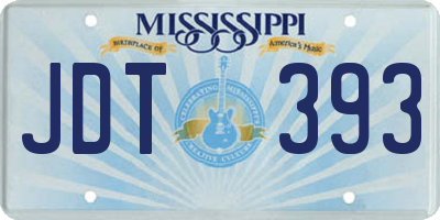 MS license plate JDT393